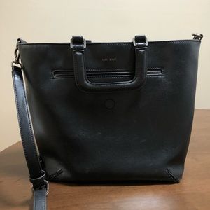 MATT & NAT Black Crossbody / Briefcase Handbag